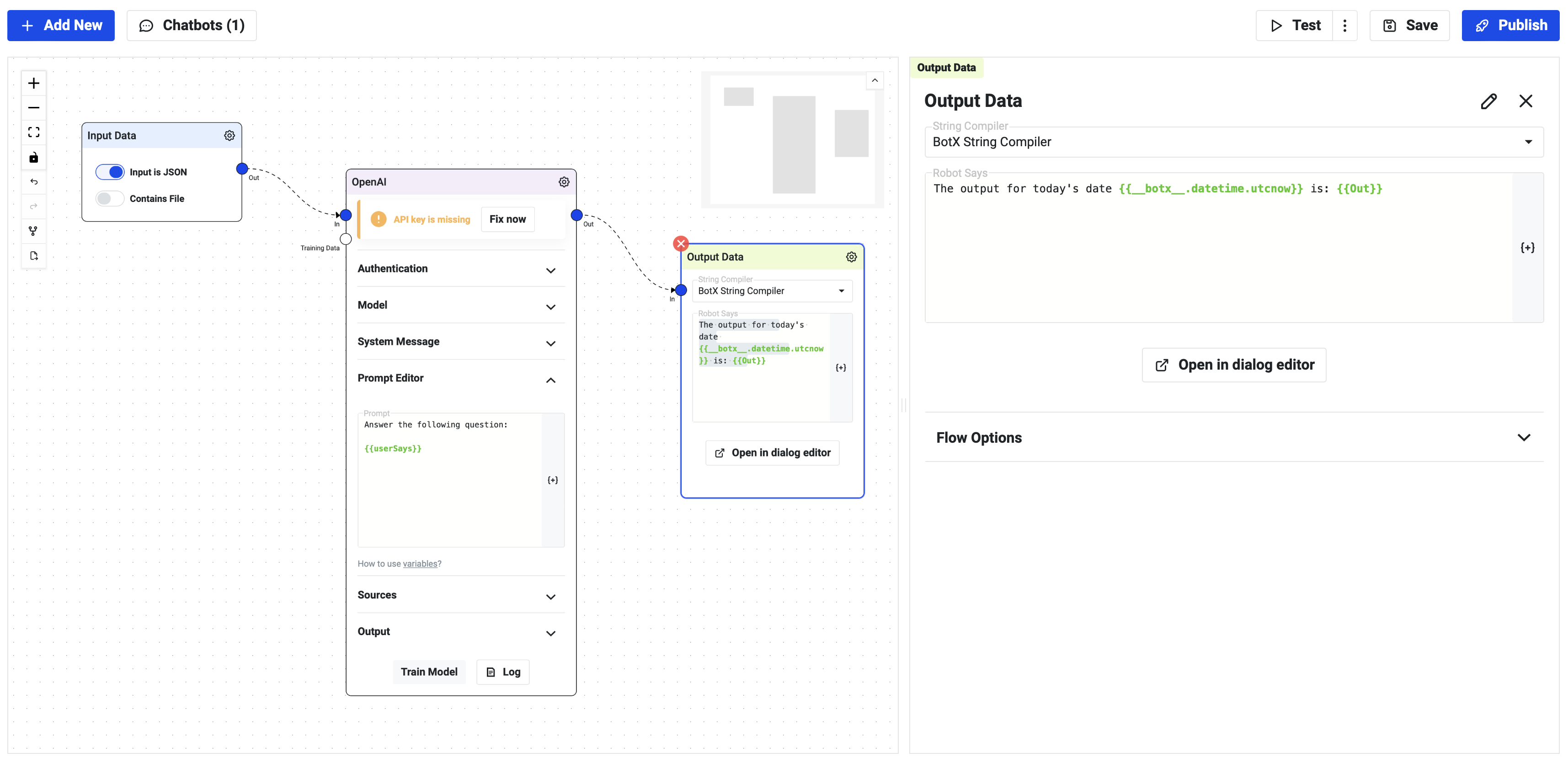 Customizable Input Templates